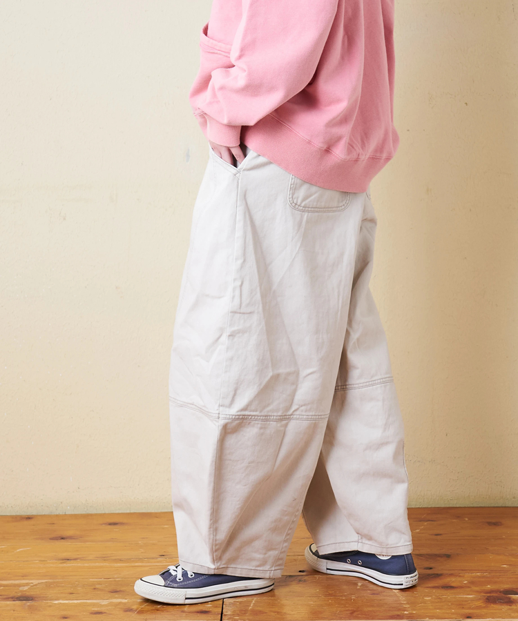 CUBE SUGAR(キューブシュガー) |【秋冬新作】微起毛 ツイル バルーン パンツ