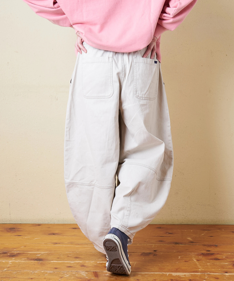 CUBE SUGAR(キューブシュガー) |【秋冬新作】微起毛 ツイル バルーン パンツ