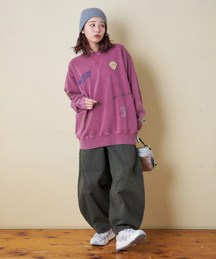 CUBE SUGAR(キューブシュガー) |【秋冬新作】微起毛 ツイル バルーン パンツ