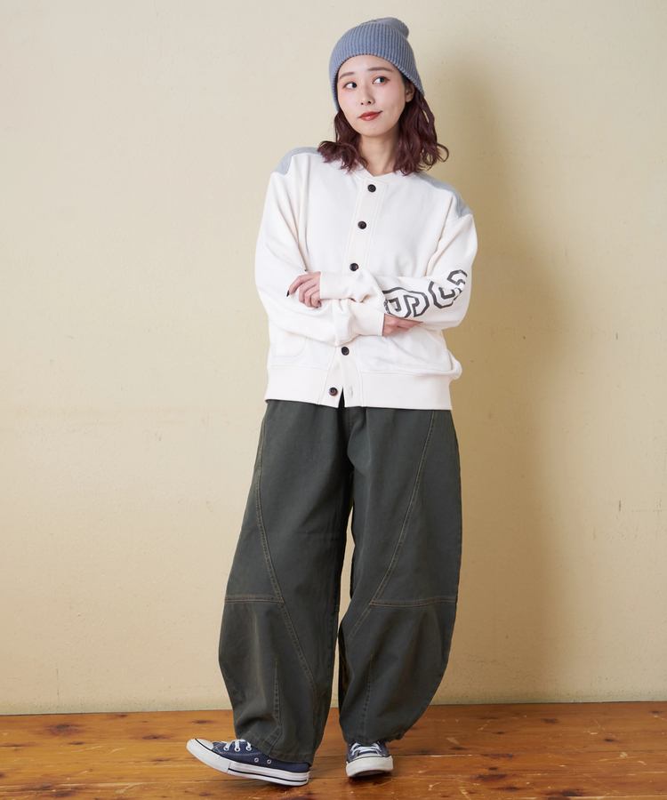 CUBE SUGAR(キューブシュガー) |【秋冬新作】微起毛 ツイル バルーン パンツ