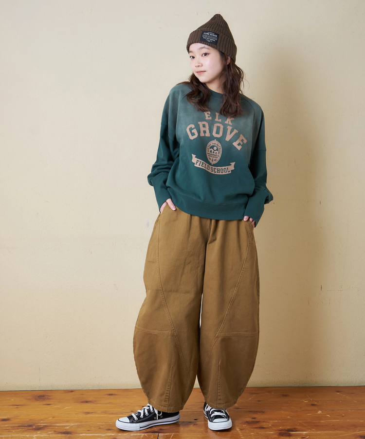 CUBE SUGAR(キューブシュガー) |【秋冬新作】微起毛 ツイル バルーン パンツ