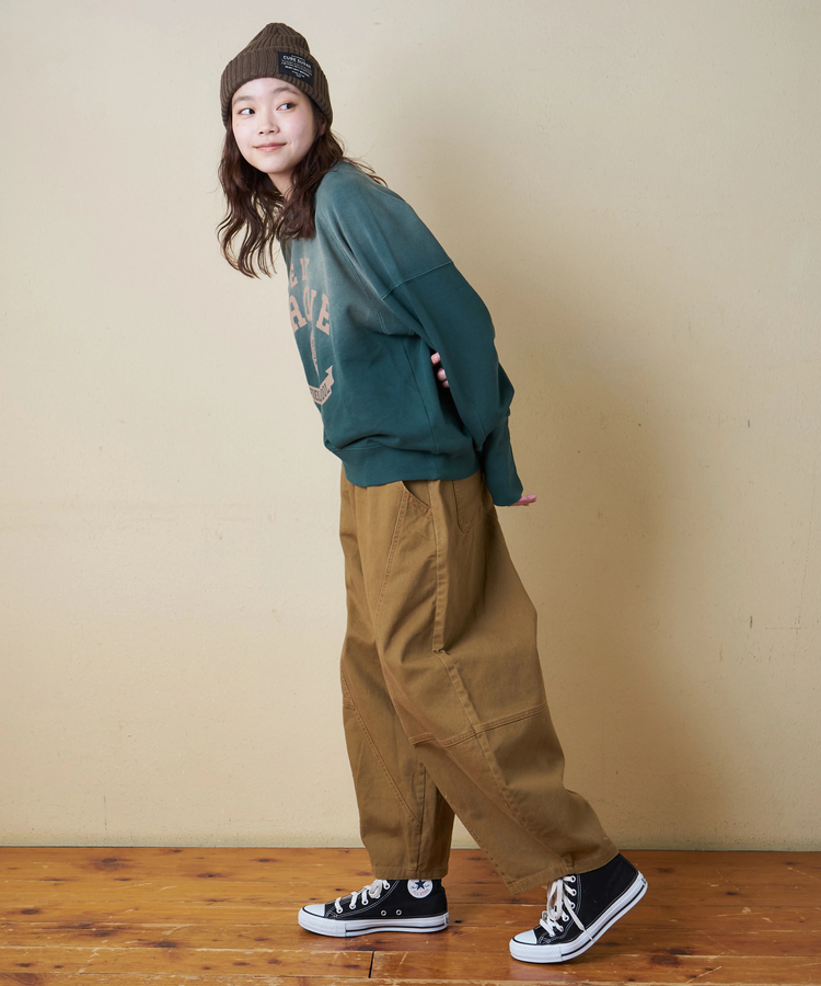 CUBE SUGAR(キューブシュガー) |【秋冬新作】微起毛 ツイル バルーン パンツ