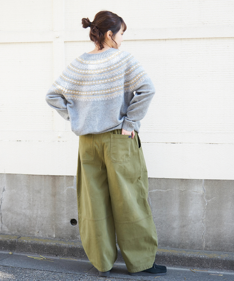 CUBE SUGAR(キューブシュガー) |【秋冬新作】微起毛 ツイル バルーン パンツ