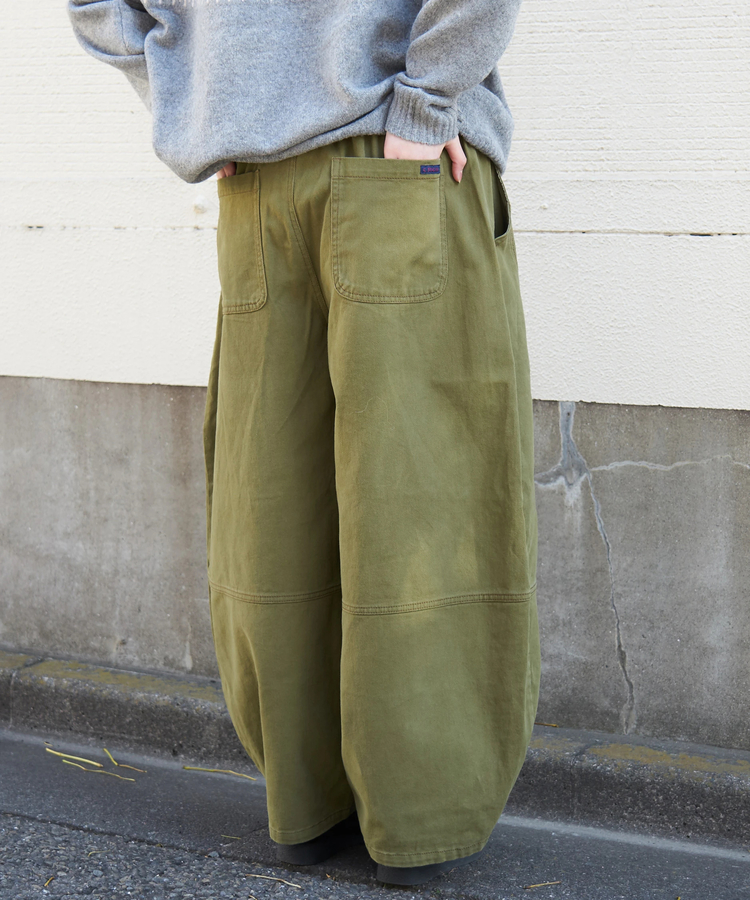 CUBE SUGAR(キューブシュガー) |【秋冬新作】微起毛 ツイル バルーン パンツ