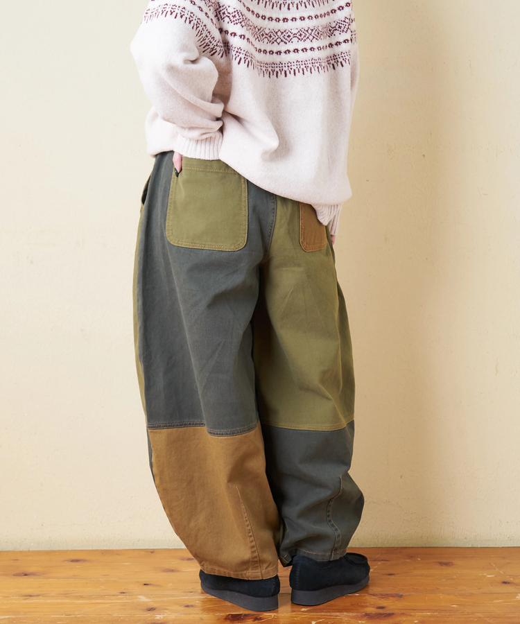 CUBE SUGAR(キューブシュガー) |【秋冬新作】微起毛 ツイル バルーン パンツ