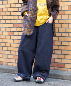 【2月上旬再入荷決定】デニム ワイド イージーパンツ