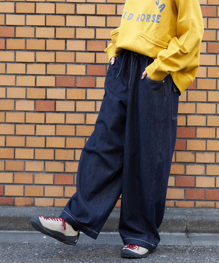 CUBE SUGAR(キューブシュガー) |【冬新作】デニム ワイド イージーパンツ