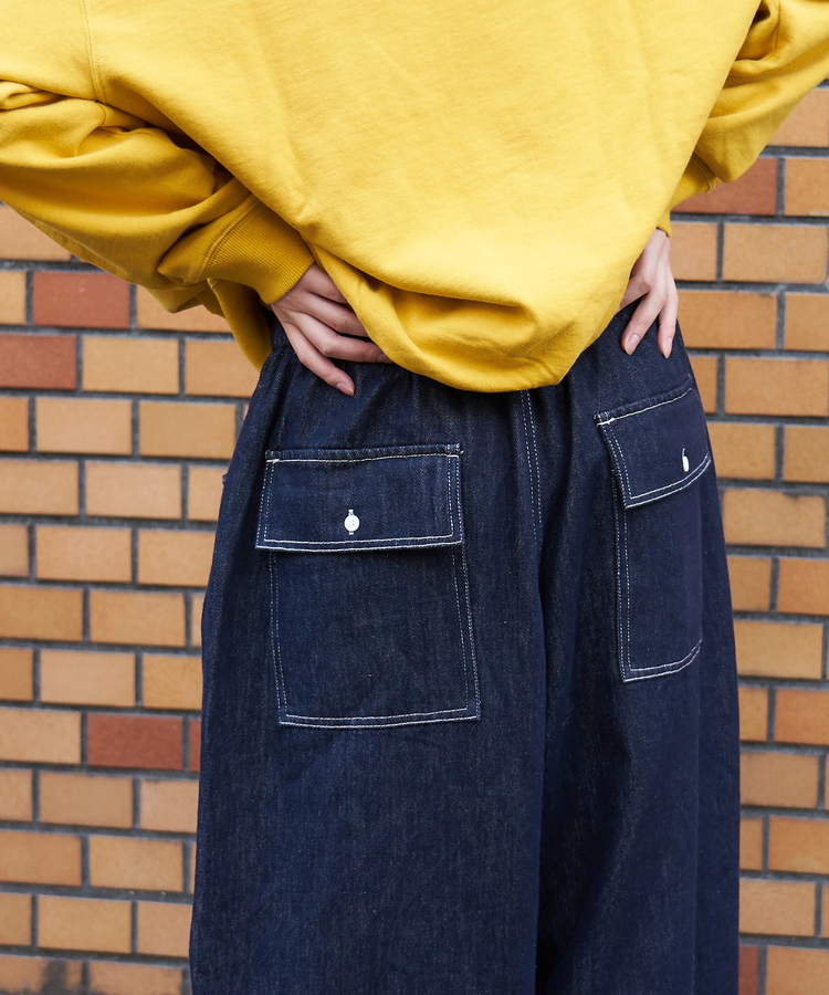 CUBE SUGAR(キューブシュガー) |【冬新作】デニム ワイド イージーパンツ