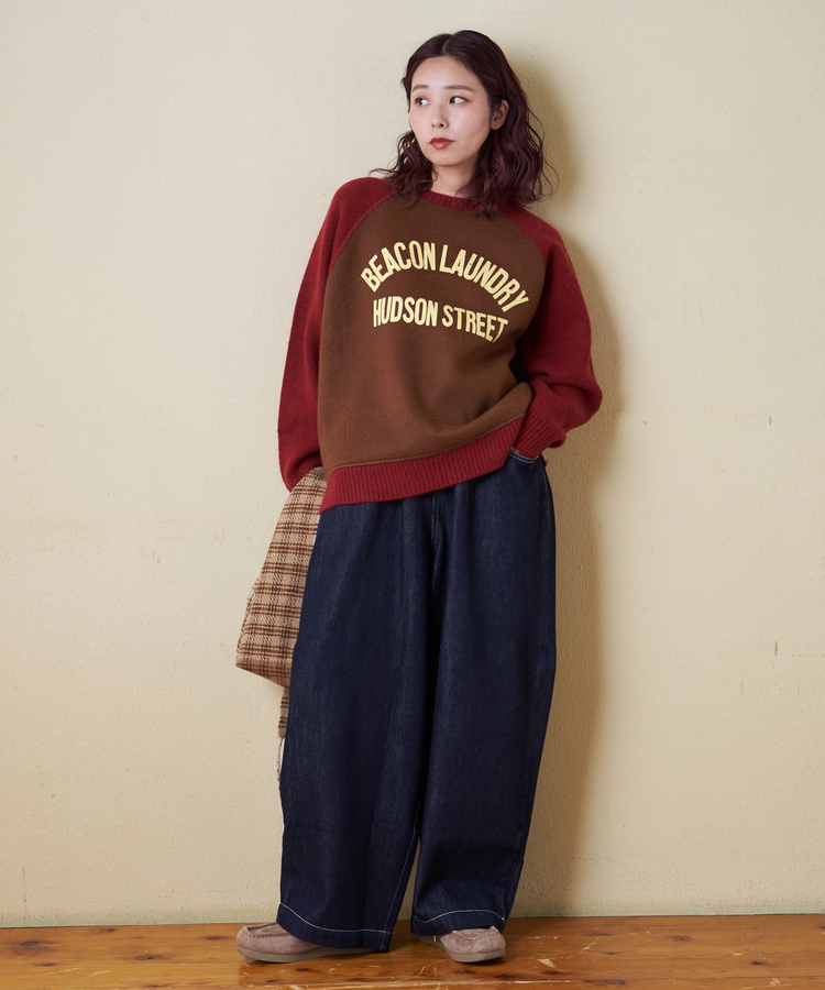 CUBE SUGAR(キューブシュガー) |【冬新作】デニム ワイド イージーパンツ