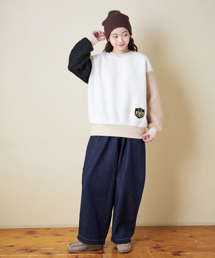 CUBE SUGAR(キューブシュガー) |【冬新作】デニム ワイド イージーパンツ