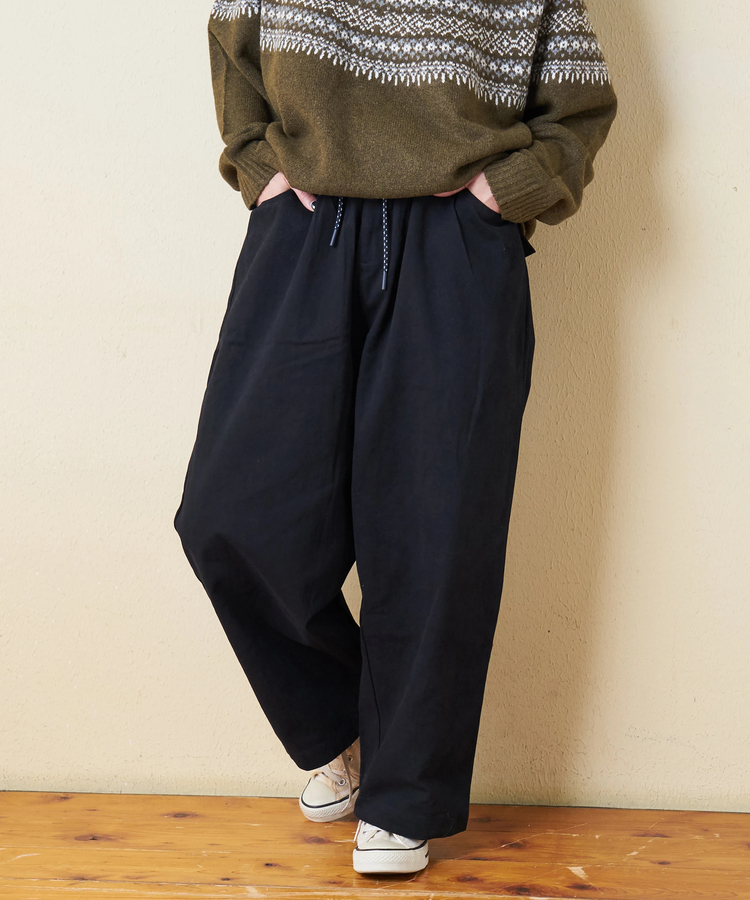 CUBE SUGAR(キューブシュガー) |【冬新作】ピーチツイル ワイド イージーパンツ