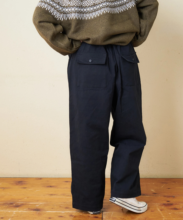 CUBE SUGAR(キューブシュガー) |【冬新作】ピーチツイル ワイド イージーパンツ