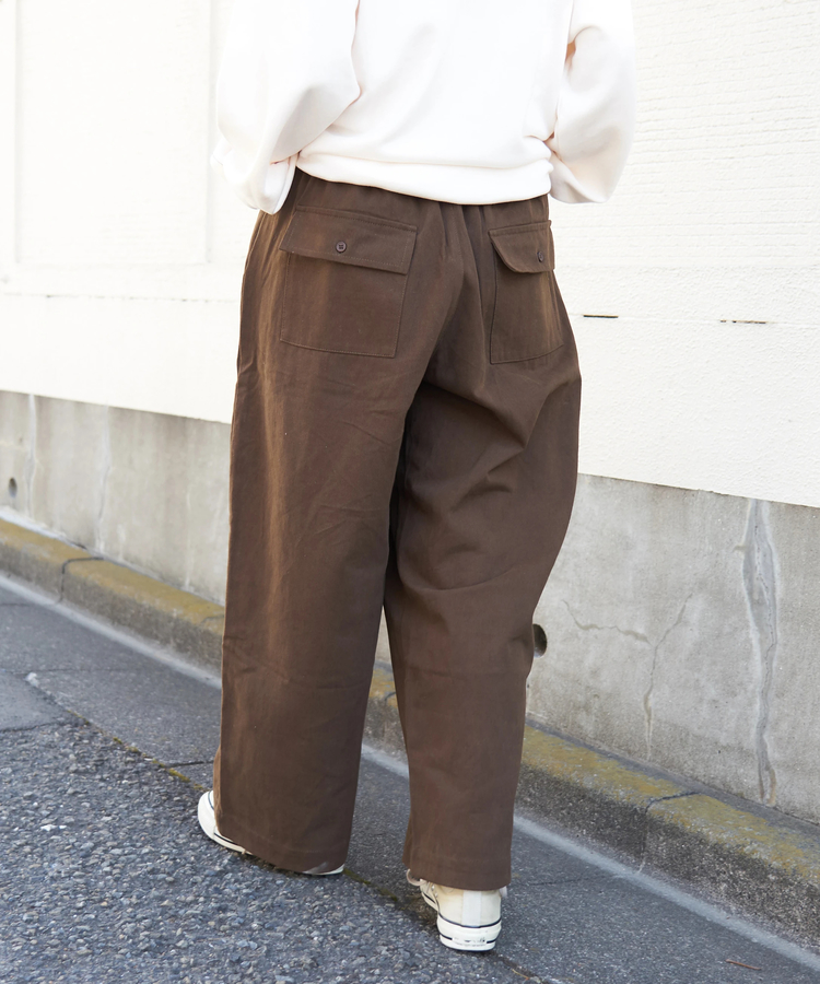 CUBE SUGAR(キューブシュガー) |【冬新作】ピーチツイル ワイド イージーパンツ