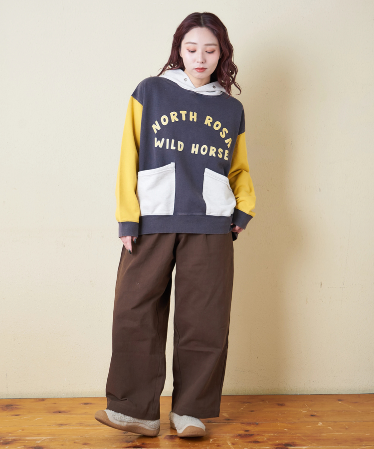 CUBE SUGAR(キューブシュガー) |【冬新作】ピーチツイル ワイド イージーパンツ