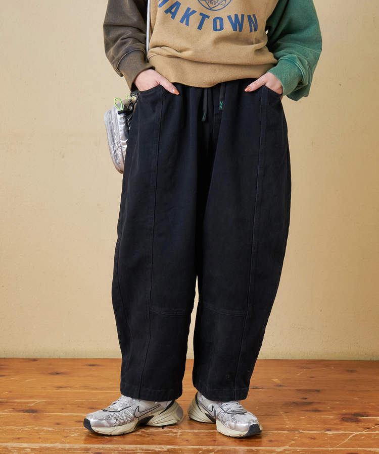 CUBE SUGAR(キューブシュガー) |【秋冬新作】ピーチツイル 立体 ポケット バルーンパンツ