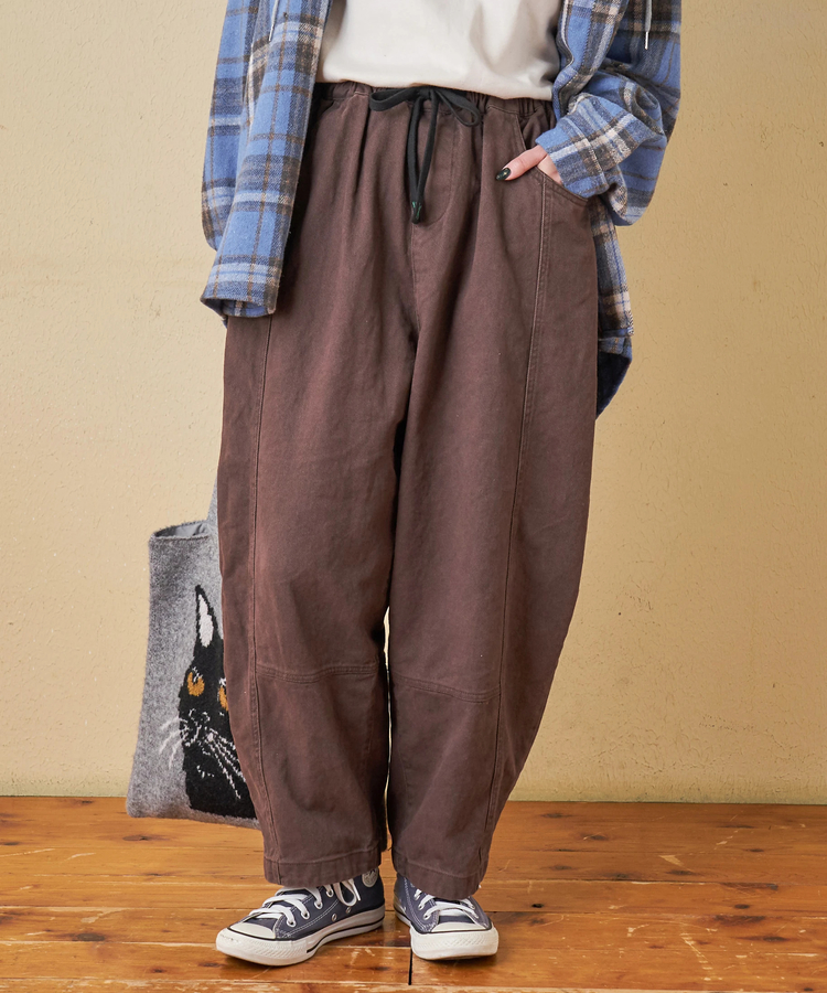 CUBE SUGAR(キューブシュガー) |【秋冬新作】ピーチツイル 立体 ポケット バルーンパンツ