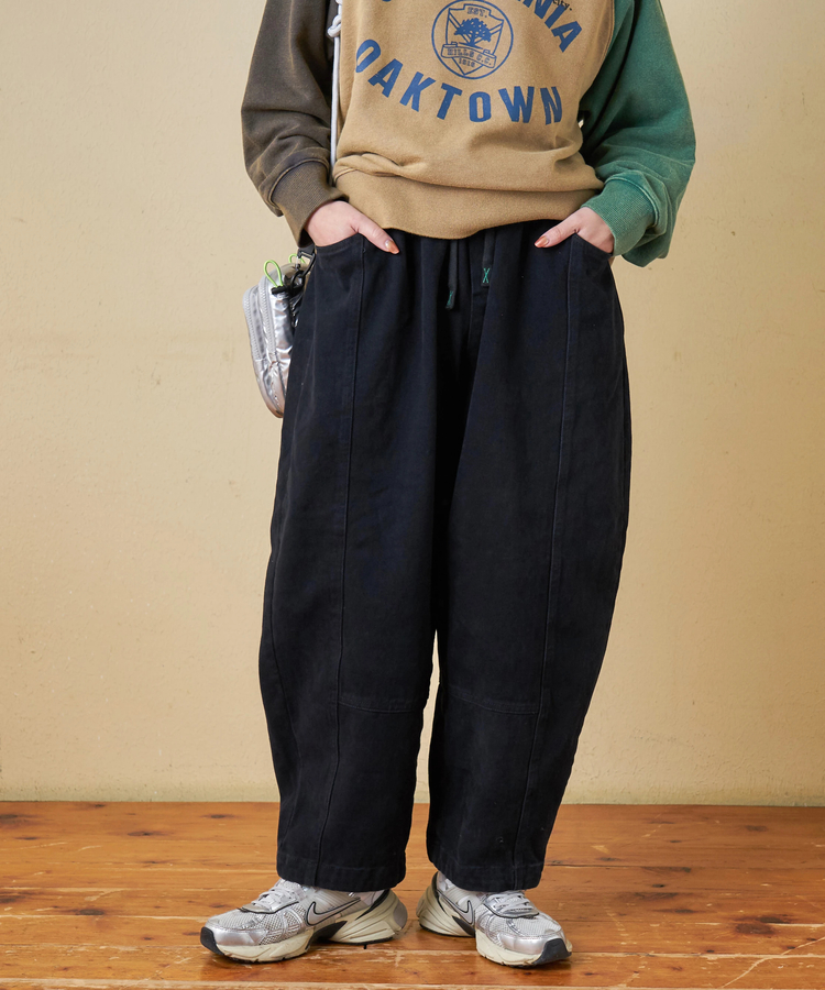 CUBE SUGAR(キューブシュガー) |【秋冬新作】ピーチツイル 立体 ポケット バルーンパンツ