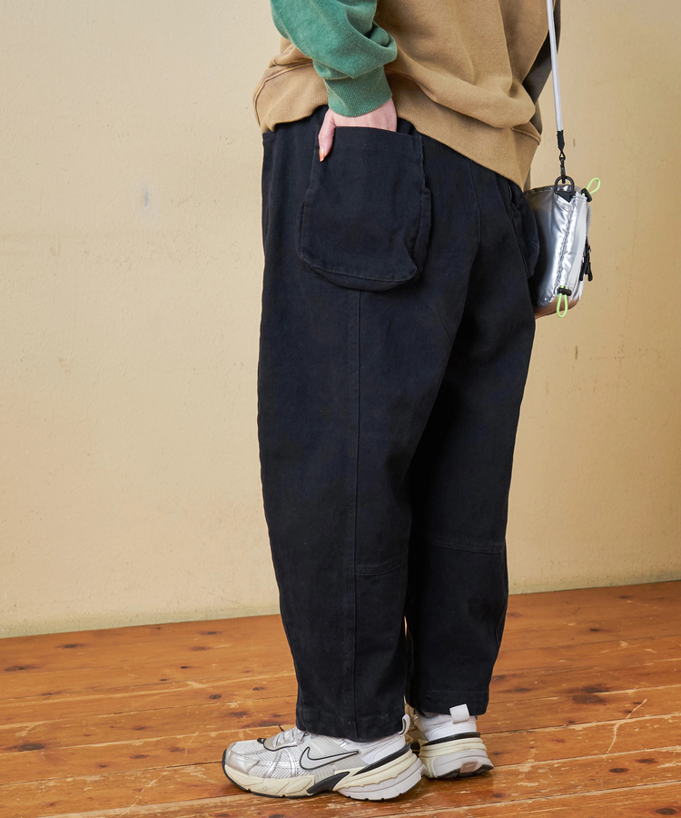 CUBE SUGAR(キューブシュガー) |【秋冬新作】ピーチツイル 立体 ポケット バルーンパンツ