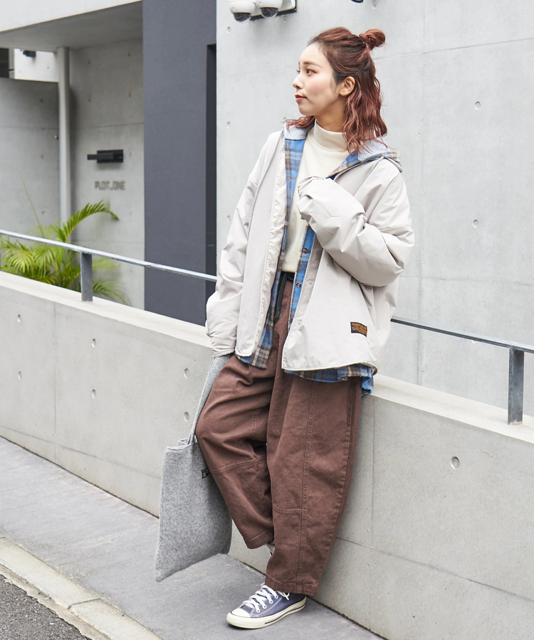 CUBE SUGAR(キューブシュガー) |【秋冬新作】ピーチツイル 立体 ポケット バルーンパンツ