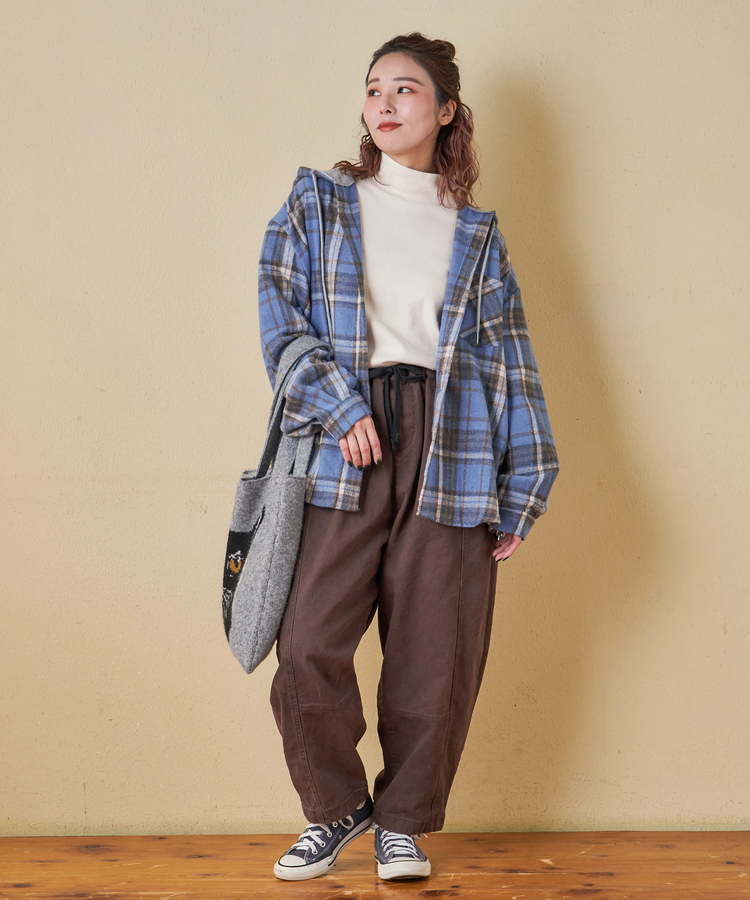 CUBE SUGAR(キューブシュガー) |【秋冬新作】ピーチツイル 立体 ポケット バルーンパンツ