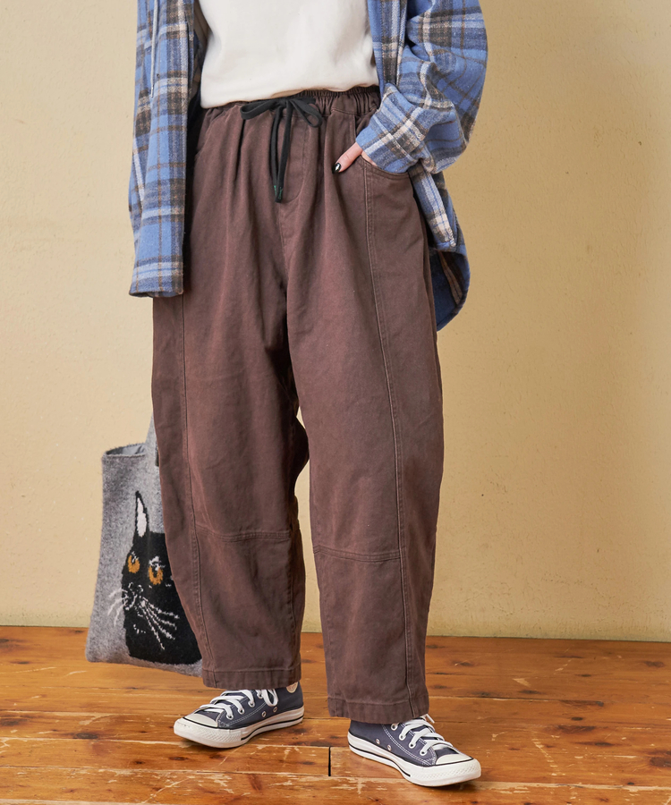 CUBE SUGAR(キューブシュガー) |【秋冬新作】ピーチツイル 立体 ポケット バルーンパンツ