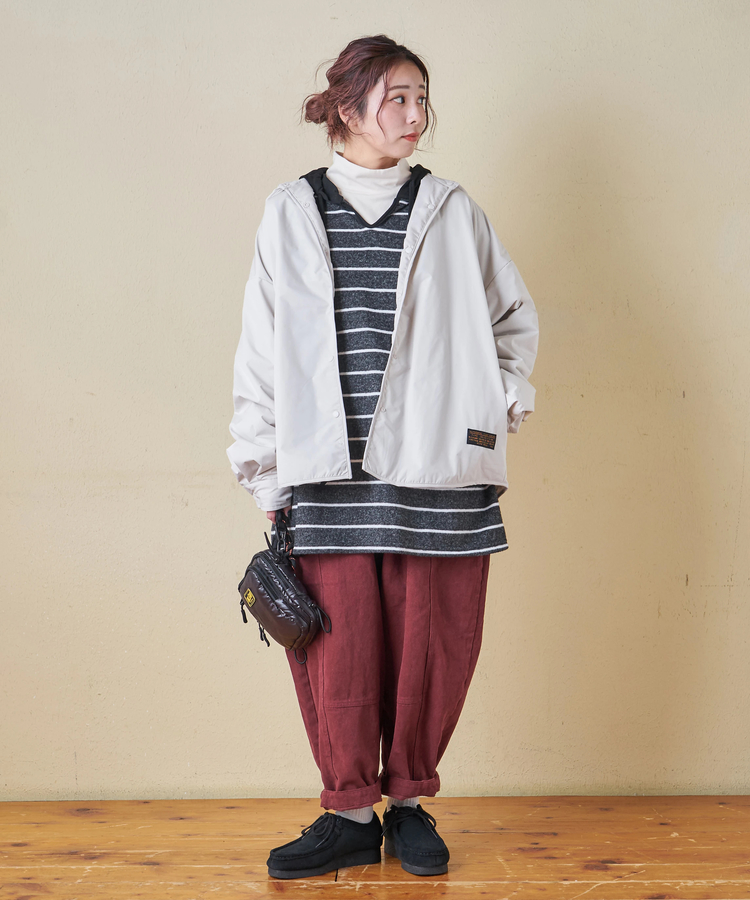 CUBE SUGAR(キューブシュガー) |【秋冬新作】ピーチツイル 立体 ポケット バルーンパンツ