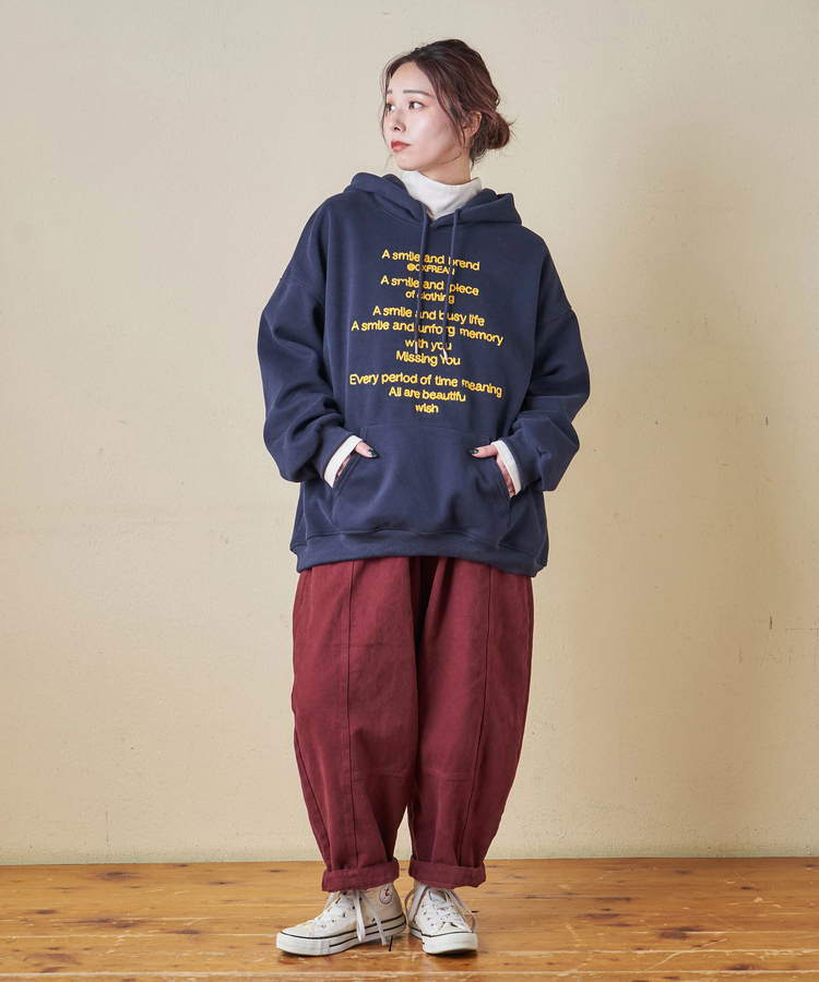 CUBE SUGAR(キューブシュガー) |【秋冬新作】ピーチツイル 立体 ポケット バルーンパンツ