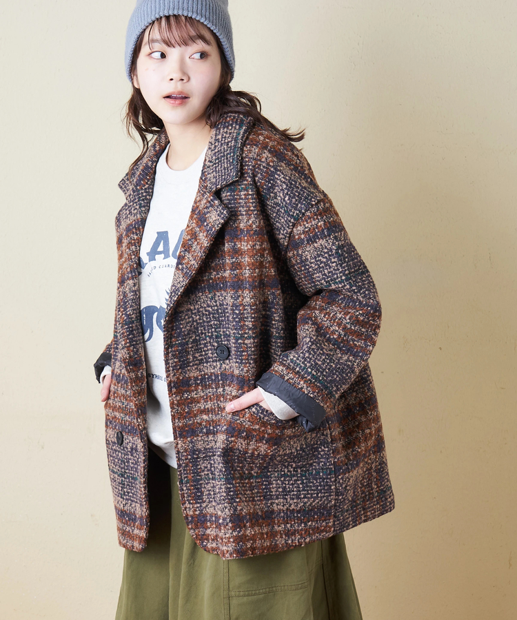 CUBE SUGAR(キューブシュガー) |【冬新作】ツイード チェック ダブルコート