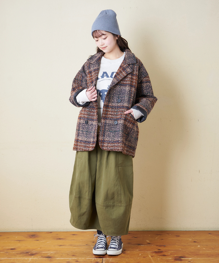 CUBE SUGAR(キューブシュガー) |【冬新作】ツイード チェック ダブルコート