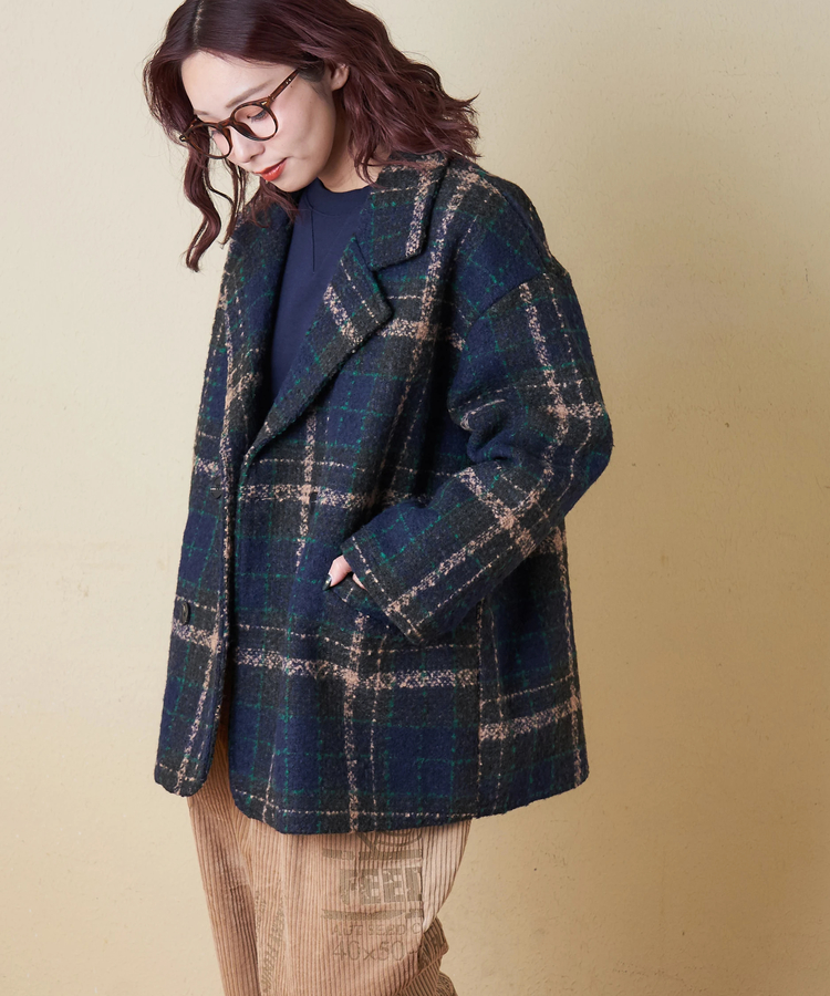 CUBE SUGAR(キューブシュガー) |【冬新作】ツイード チェック ダブルコート