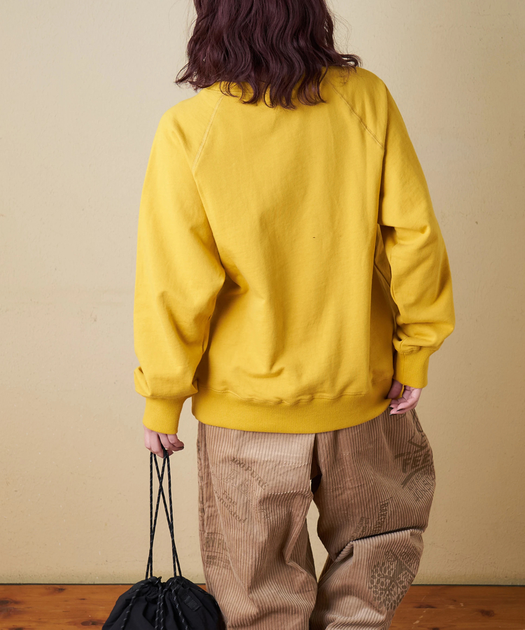 CUBE SUGAR(キューブシュガー) |【秋冬新作】パウダー加工 裏毛 ラグランスリーブ プルオーバー