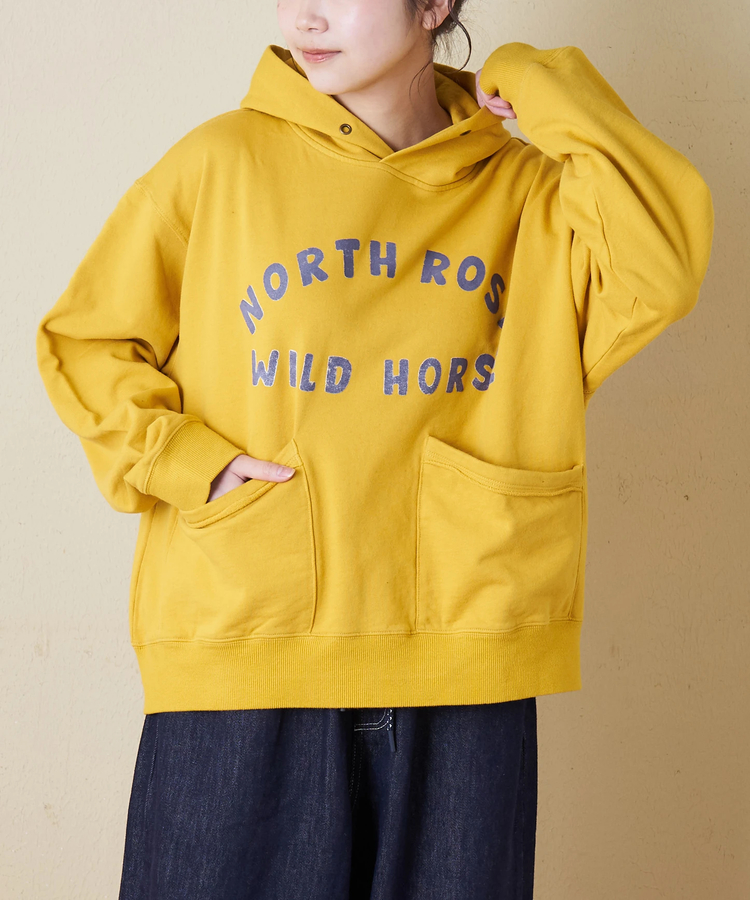 CUBE SUGAR(キューブシュガー) |【秋冬新作】パウダー加工 裏毛 パッチポケット プルオーバーパーカー