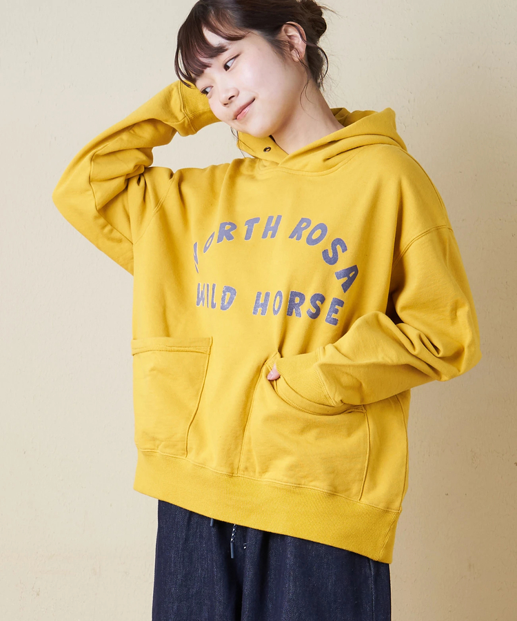 CUBE SUGAR(キューブシュガー) |【秋冬新作】パウダー加工 裏毛 パッチポケット プルオーバーパーカー