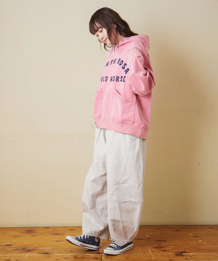 CUBE SUGAR(キューブシュガー) |【秋冬新作】パウダー加工 裏毛 パッチポケット プルオーバーパーカー