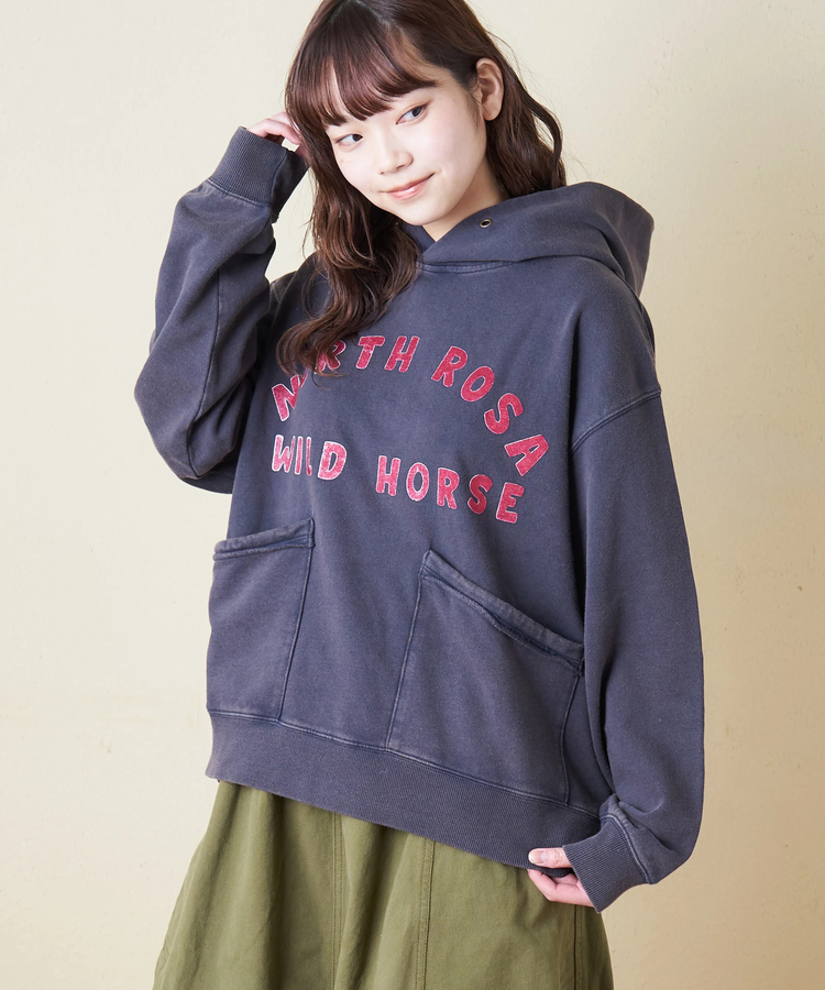 CUBE SUGAR(キューブシュガー) |【秋冬新作】パウダー加工 裏毛 パッチポケット プルオーバーパーカー