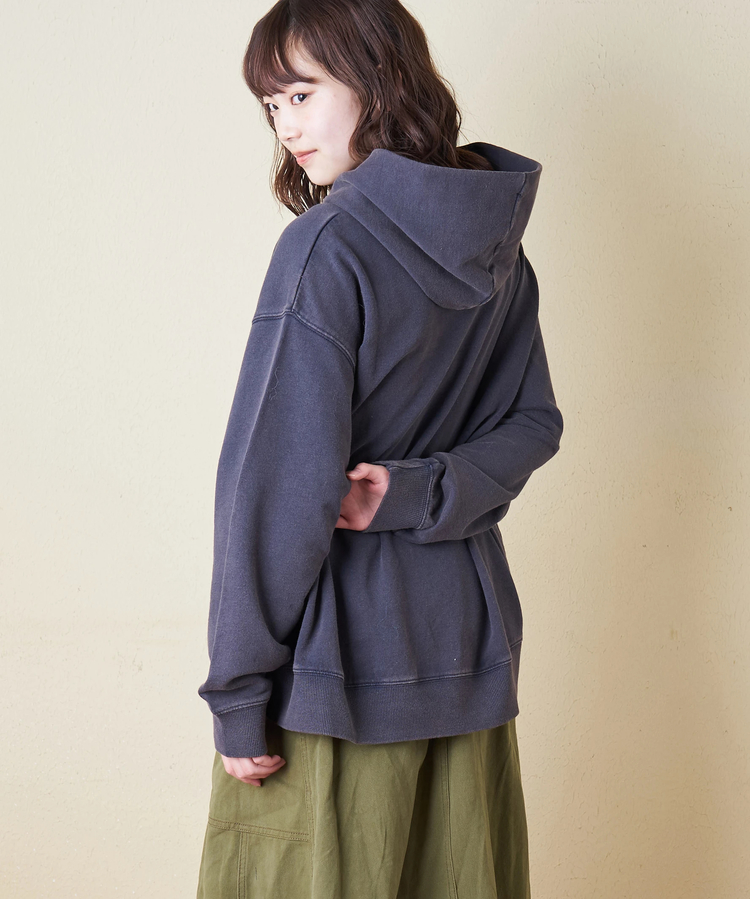 CUBE SUGAR(キューブシュガー) |【秋冬新作】パウダー加工 裏毛 パッチポケット プルオーバーパーカー