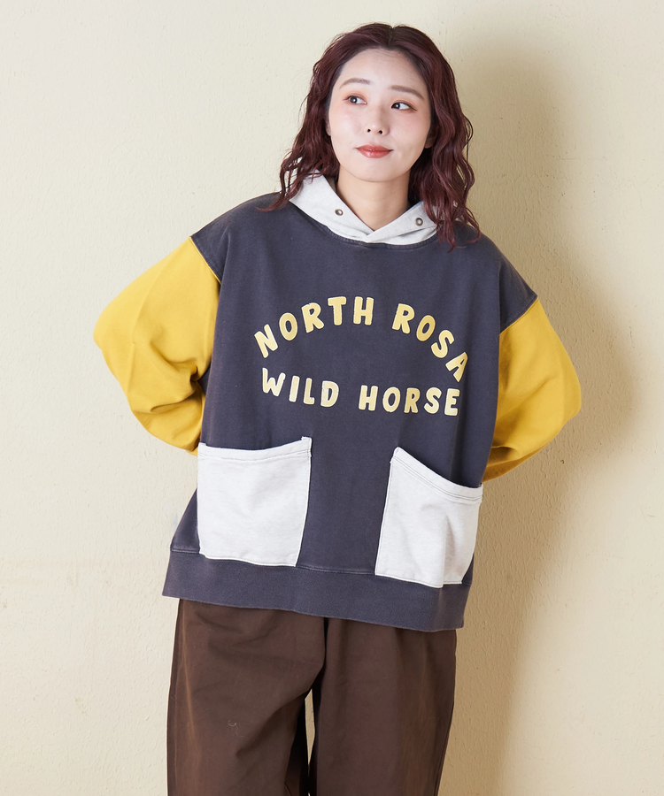 CUBE SUGAR(キューブシュガー) |【秋冬新作】パウダー加工 裏毛 パッチポケット プルオーバーパーカー