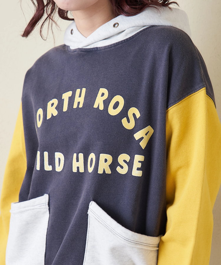 CUBE SUGAR(キューブシュガー) |【秋冬新作】パウダー加工 裏毛 パッチポケット プルオーバーパーカー