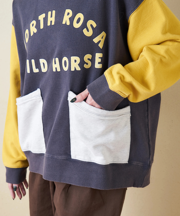 CUBE SUGAR(キューブシュガー) |【秋冬新作】パウダー加工 裏毛 パッチポケット プルオーバーパーカー