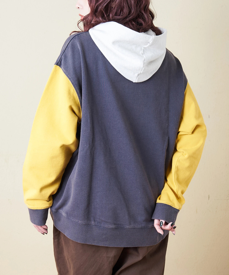 CUBE SUGAR(キューブシュガー) |【秋冬新作】パウダー加工 裏毛 パッチポケット プルオーバーパーカー