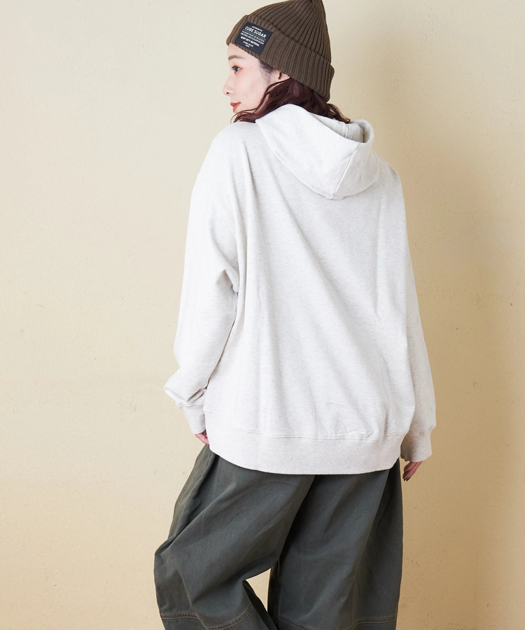 CUBE SUGAR(キューブシュガー) |【秋冬新作】パウダー加工 裏毛 パッチポケット プルオーバーパーカー