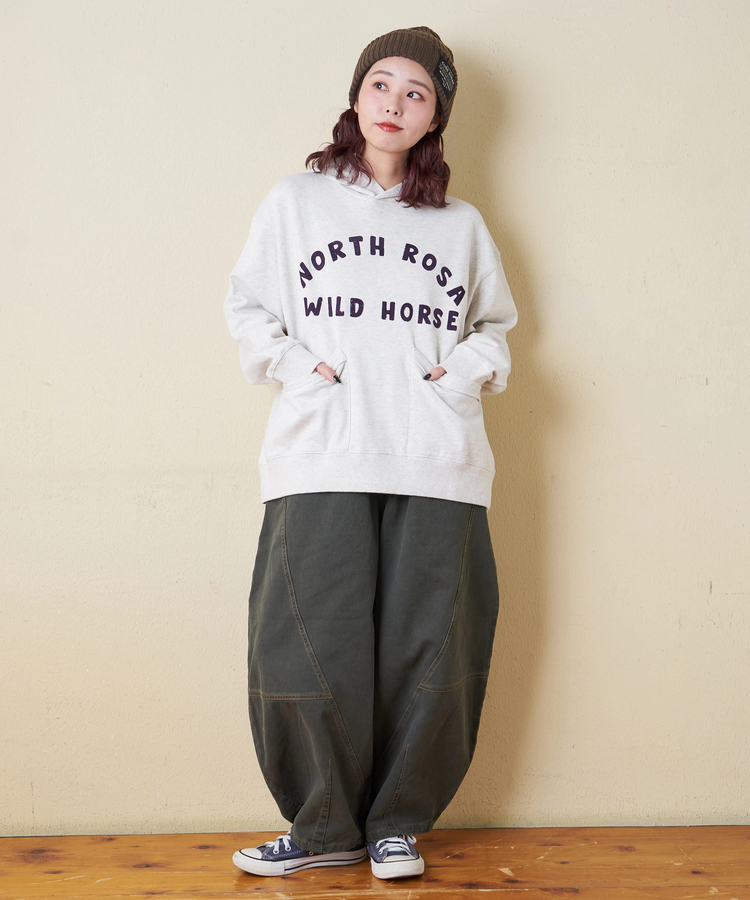 CUBE SUGAR(キューブシュガー) |【秋冬新作】パウダー加工 裏毛 パッチポケット プルオーバーパーカー