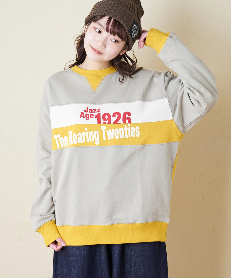 CUBE SUGAR(キューブシュガー) |【冬新作】裏毛 身頃切替 クルーネック プルオーバー スウェット