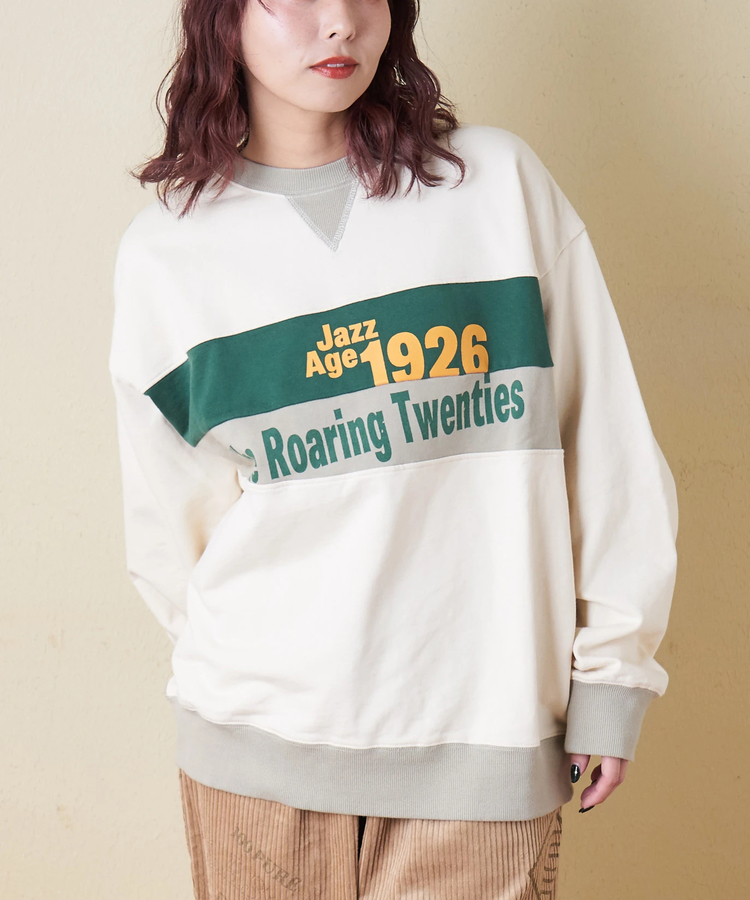 CUBE SUGAR(キューブシュガー) |【冬新作】裏毛 身頃切替 クルーネック プルオーバー スウェット