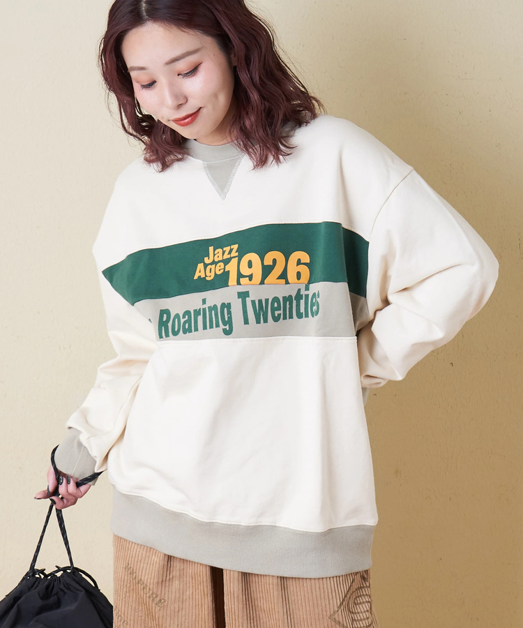 CUBE SUGAR(キューブシュガー) |【冬新作】裏毛 身頃切替 クルーネック プルオーバー スウェット