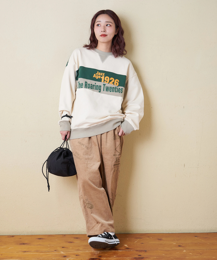 CUBE SUGAR(キューブシュガー) |【冬新作】裏毛 身頃切替 クルーネック プルオーバー スウェット