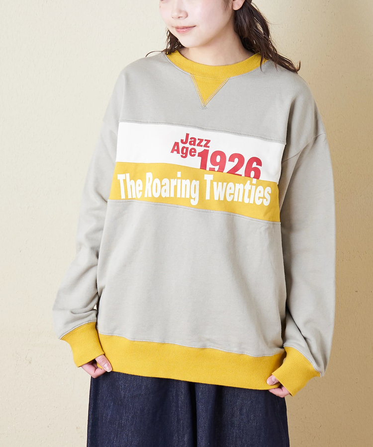 CUBE SUGAR(キューブシュガー) |【冬新作】裏毛 身頃切替 クルーネック プルオーバー スウェット