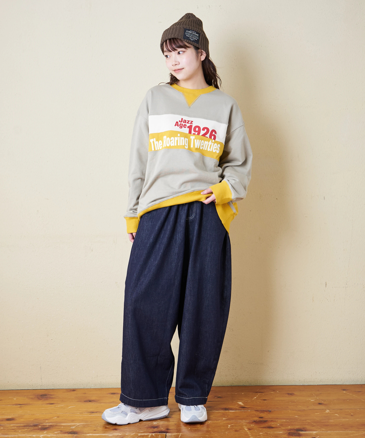 CUBE SUGAR(キューブシュガー) |【冬新作】裏毛 身頃切替 クルーネック プルオーバー スウェット