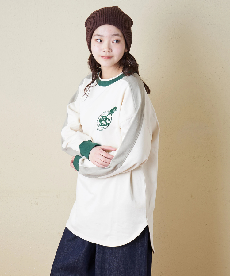 CUBE SUGAR(キューブシュガー) |【冬新作】裏毛 袖切替 ビッグ プルオーバー スウェット