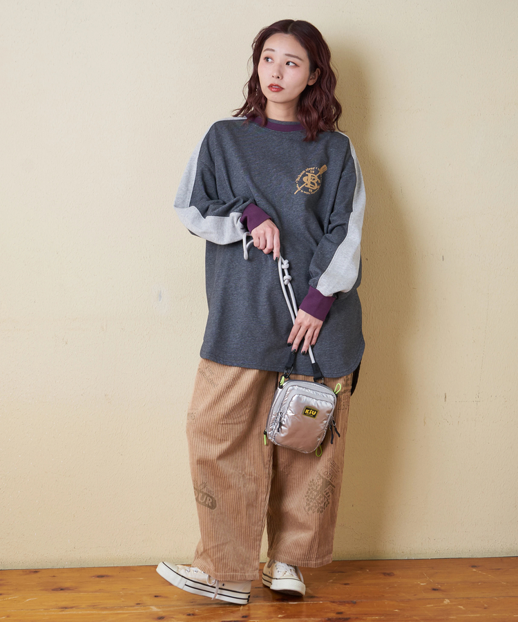 CUBE SUGAR(キューブシュガー) |【冬新作】裏毛 袖切替 ビッグ プルオーバー スウェット